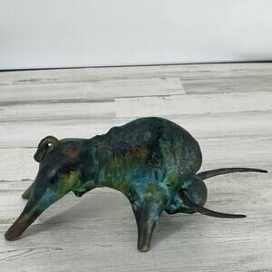 Incredible Vintage MCM Alvino Bagni Bitossi Sea Garden Glaze Abstract Bull